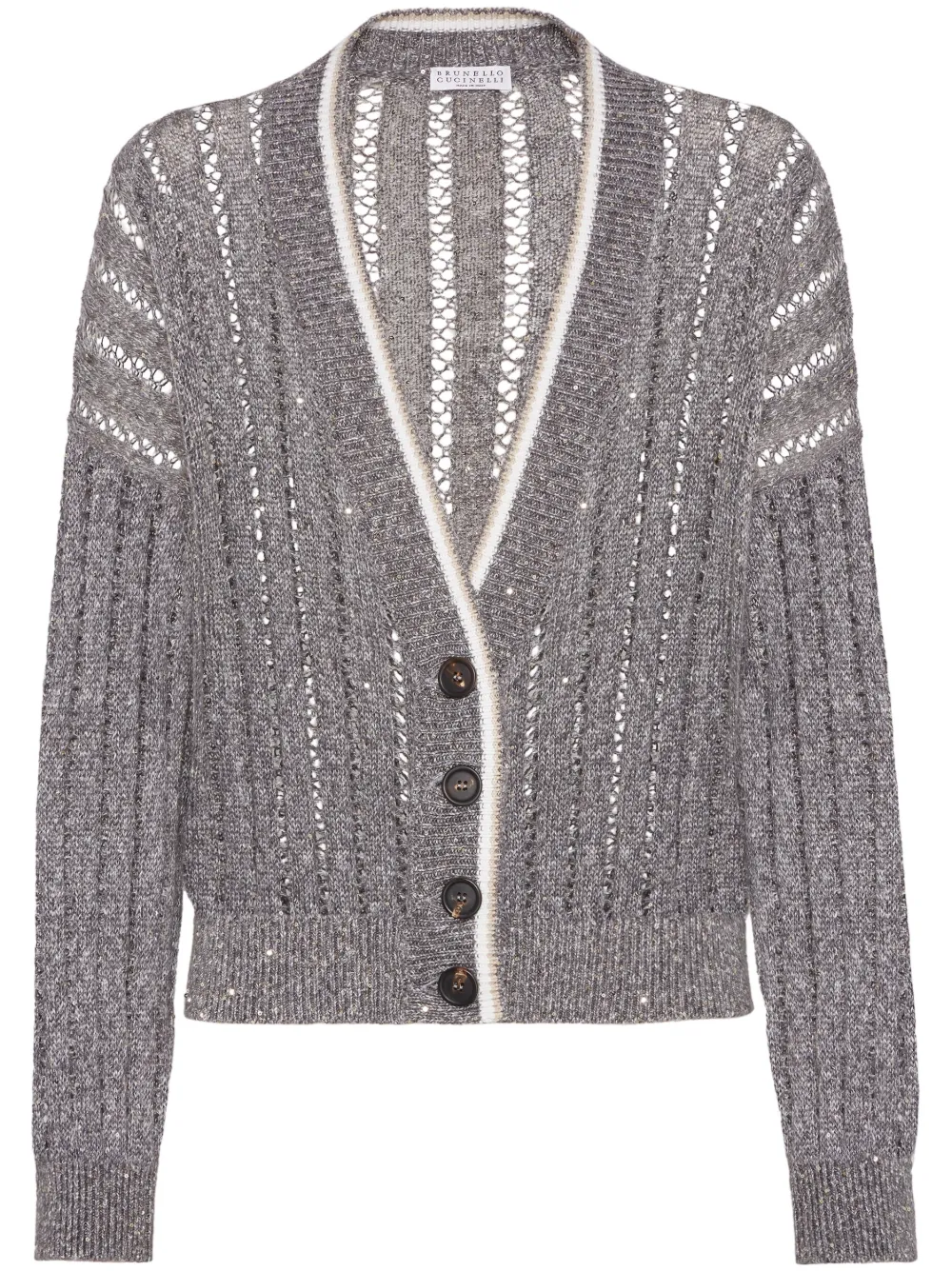 Photograph of Brunello Cucinelli Dazzling Cardigan Medium Grey