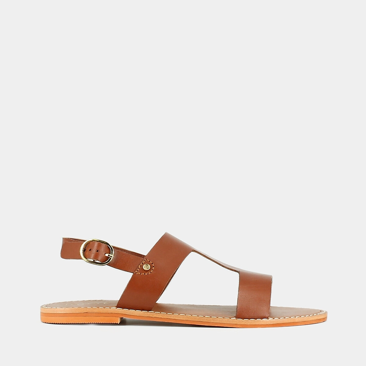 Jonak Willona Leather Flat Sandals | Rather Saucy