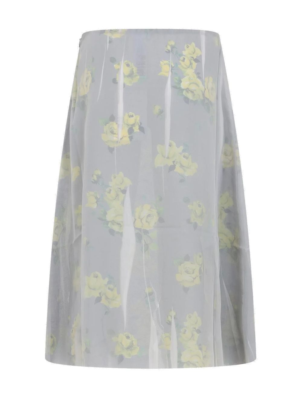 Photograph of Acne Studios Floral Midi Skirt Yellow Grey