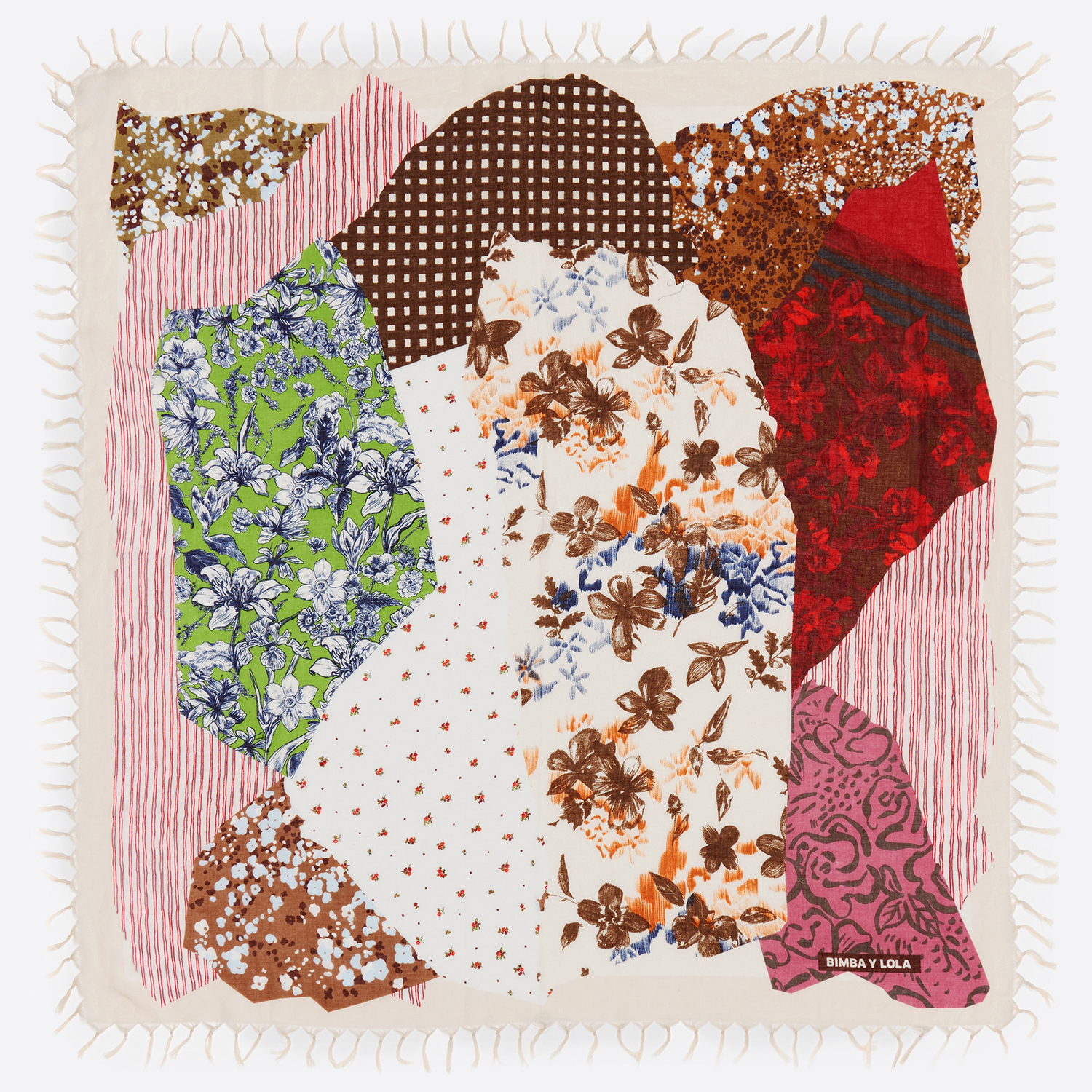 BIMBA Y LOLA Collage prints shawl