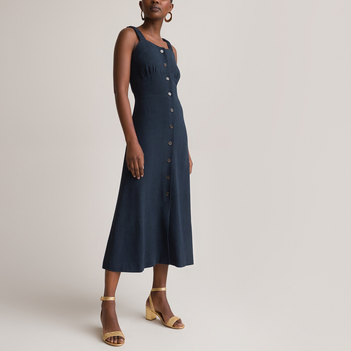 Photograph of La Redoute Collections Buttoned Midi Sundress