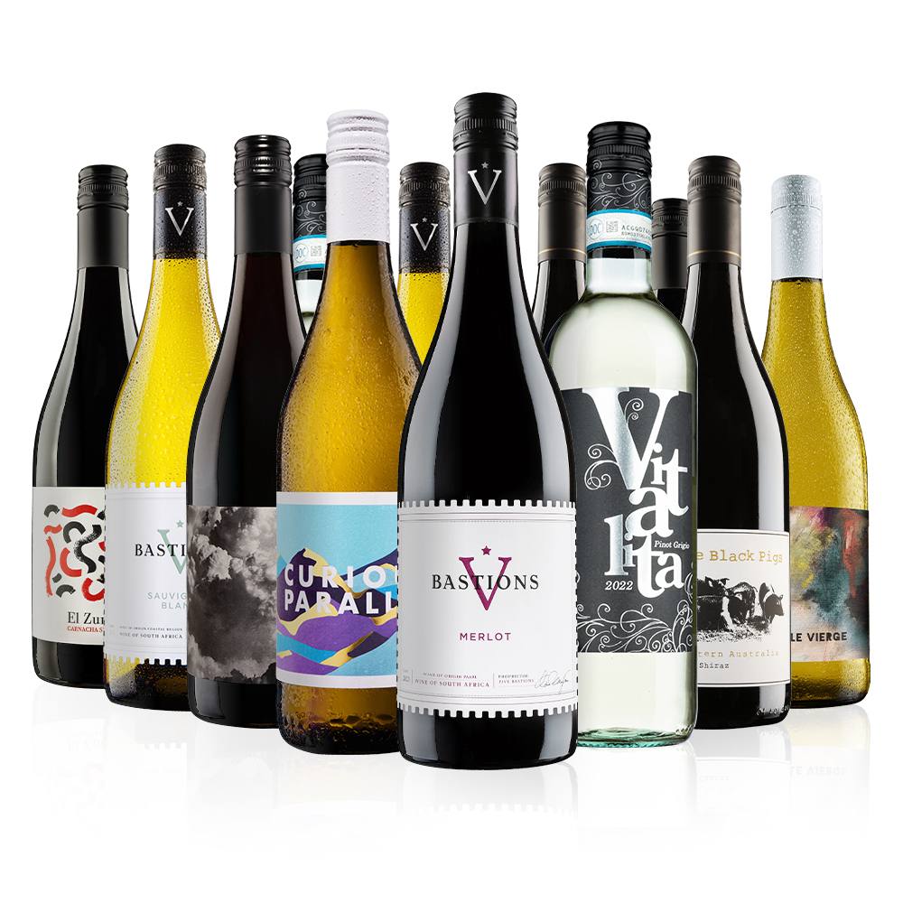 Virgin Wines Customer Favourites Mixed Wine case 12 Bottles (75cl) in White