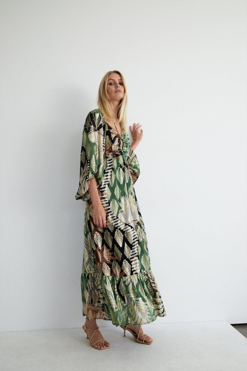 Photograph of Dorothy Perkins Womens Sparkle Printed Maxi Dress