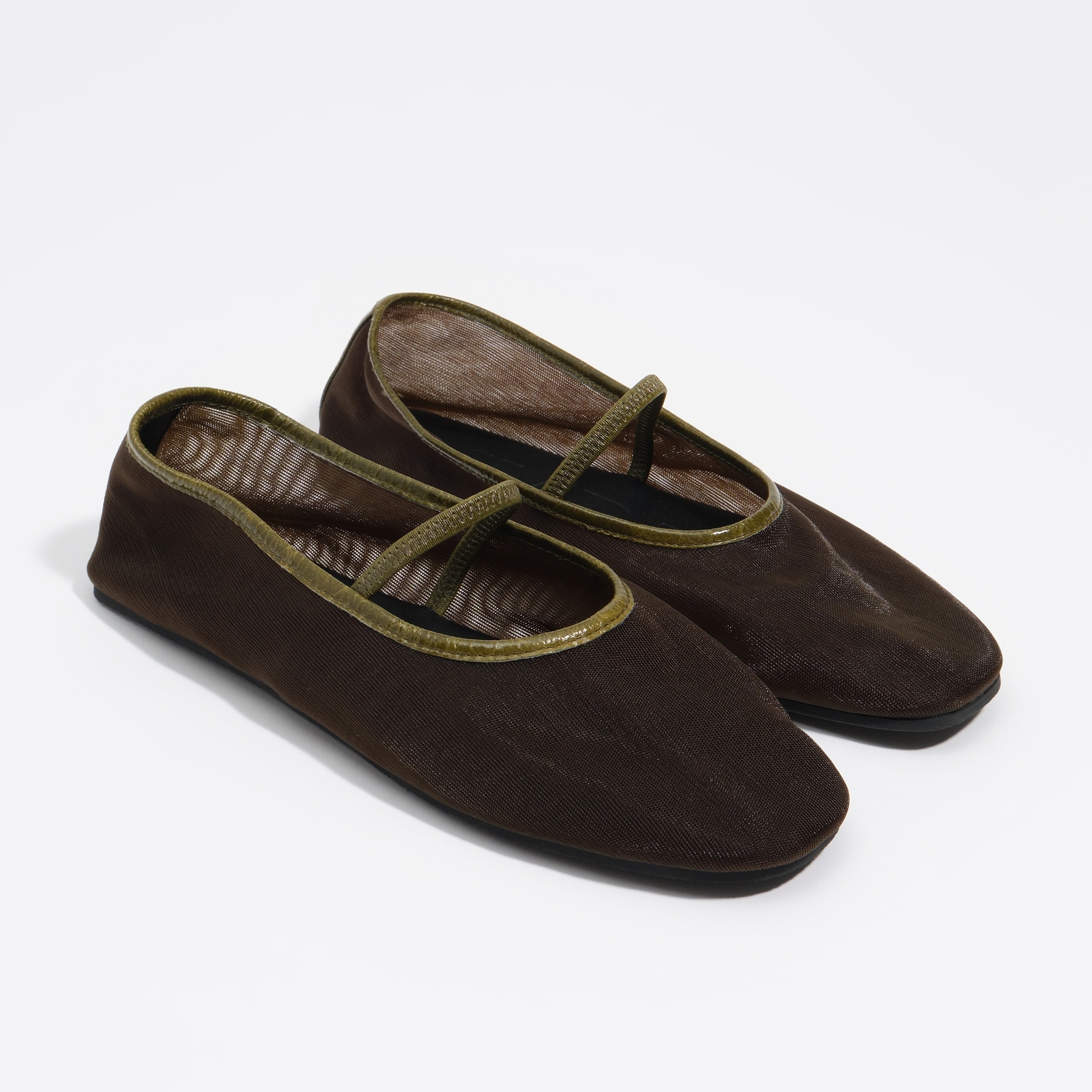 BIMBA Y LOLA Dark green mesh ballerina
