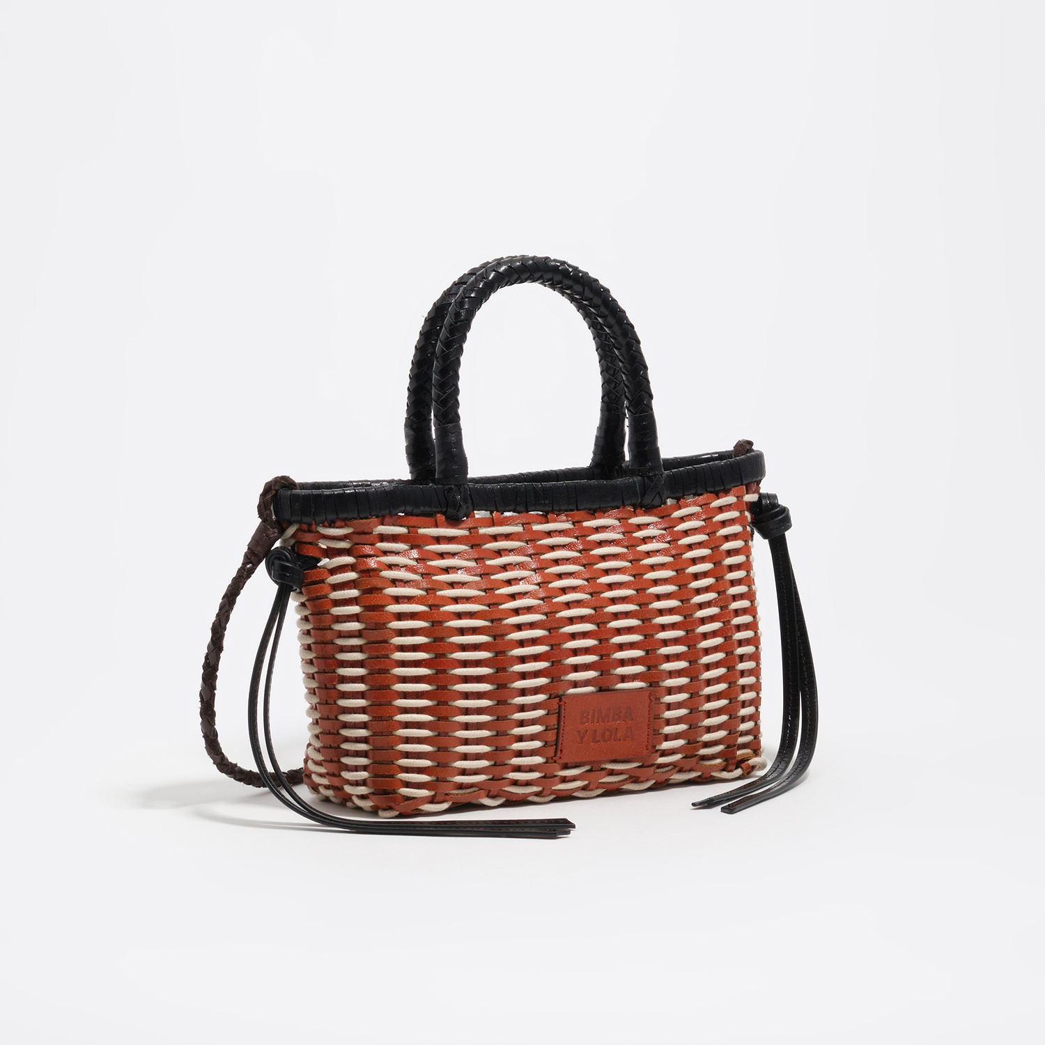 BIMBA Y LOLA Toasted leather plaited mini bag