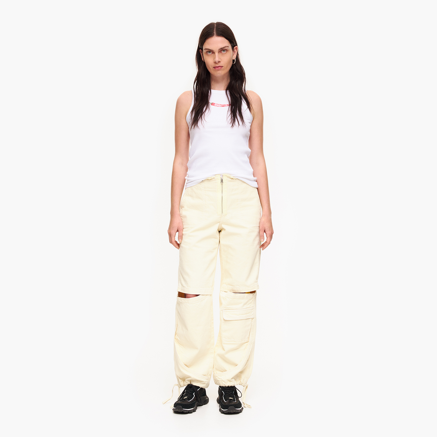 Photograph of Bimba Y Lola CARGO - Butter-color jeans