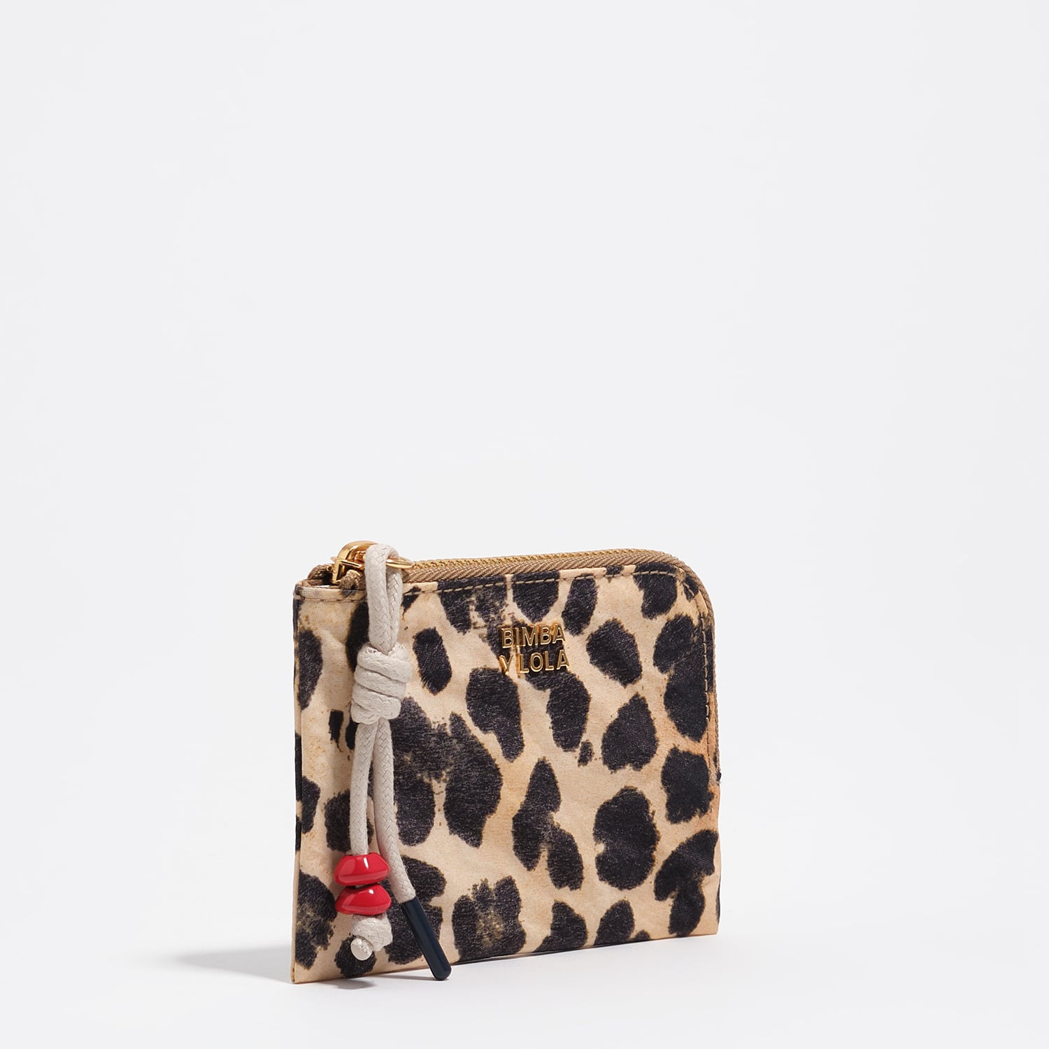 BIMBA Y LOLA Natural Leopard nylon coin purse