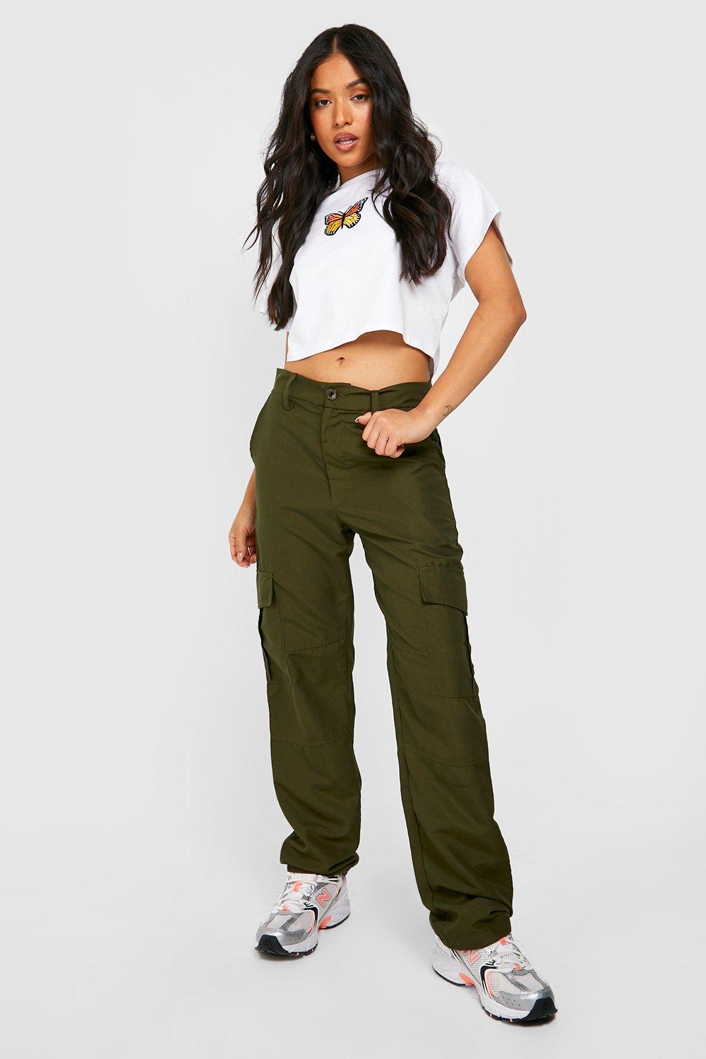 Women's petite cargo pants clearance