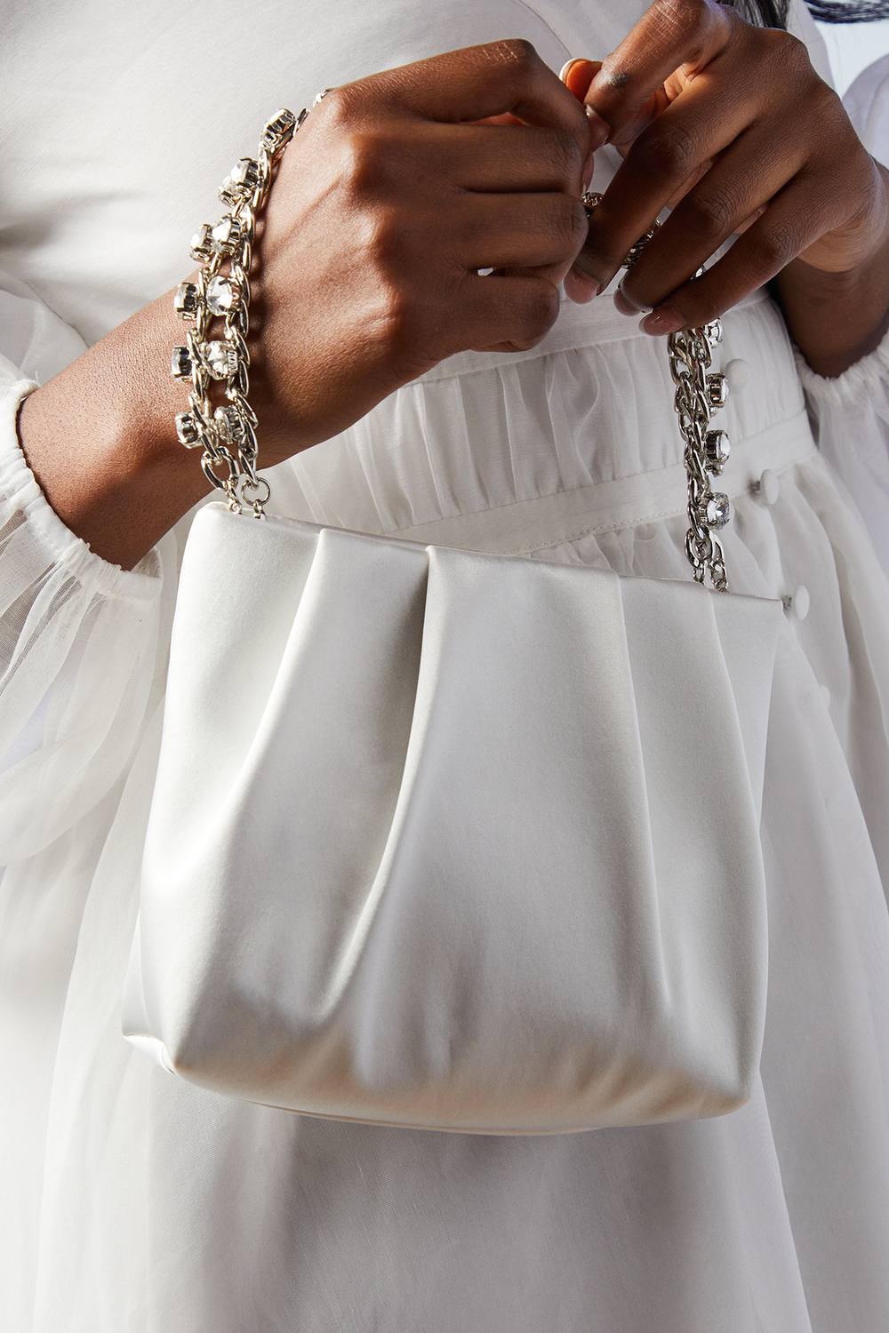 Photograph of Coast Bridal Jewelled Handle Satin Grab Bag