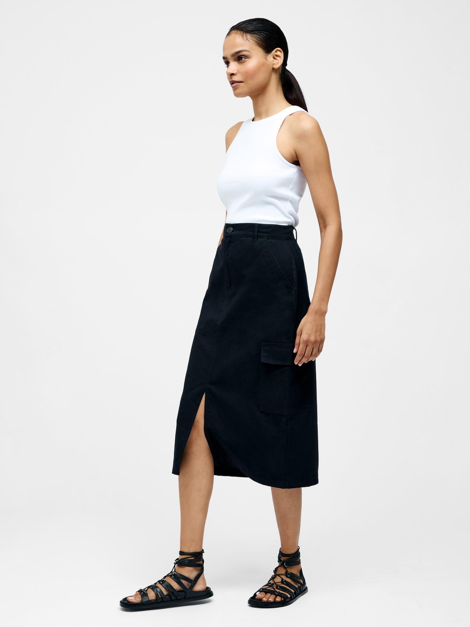 Photograph of French Connection Cargo Midi Skirt Black