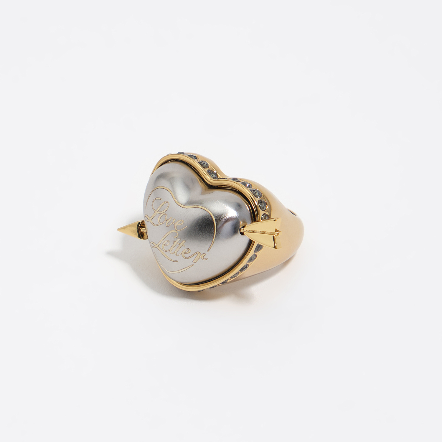 BIMBA Y LOLA Two-tone Love Letter heart ring
