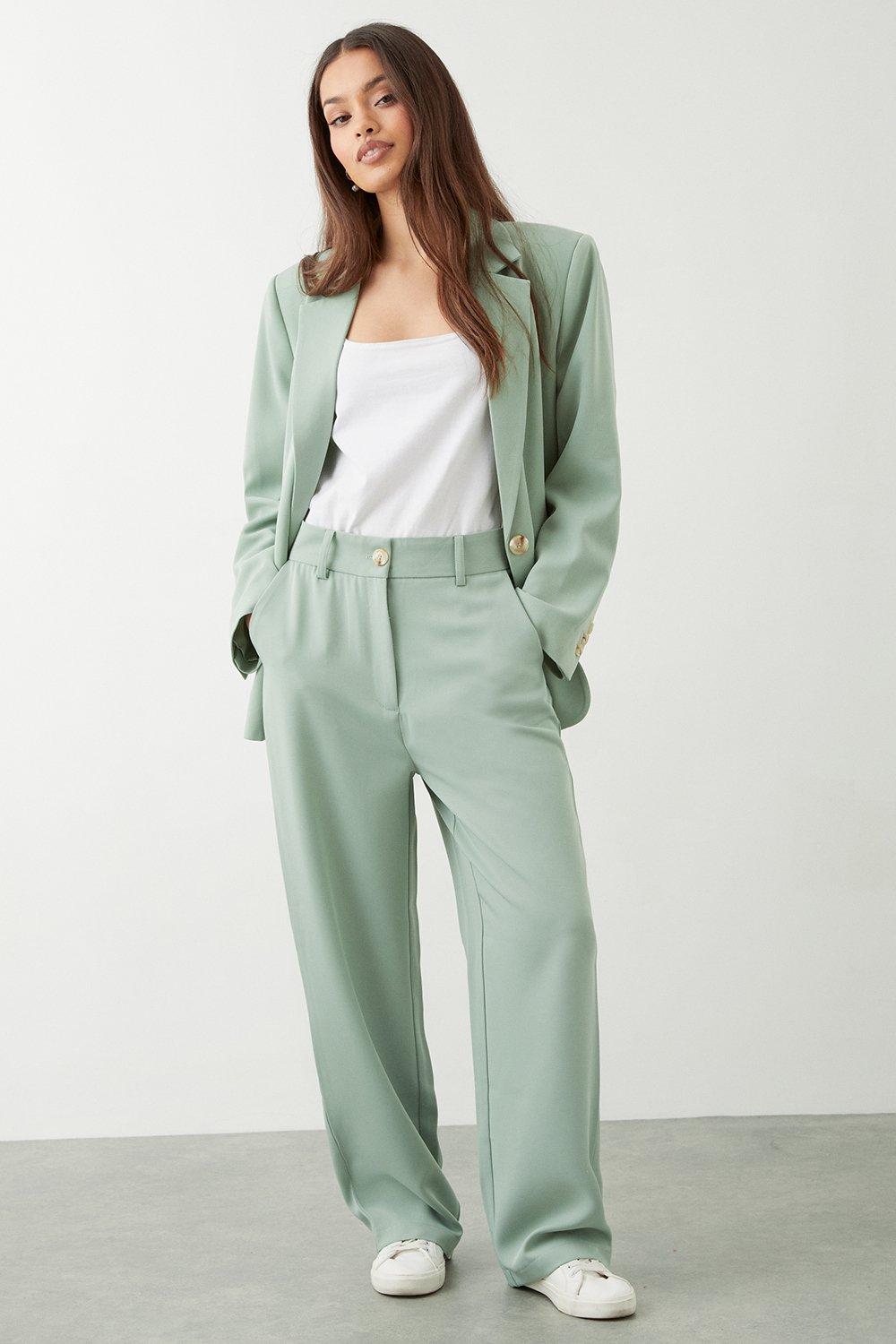 Photograph of Dorothy Perkins Womens Petite High Waist Straight Leg Trouser