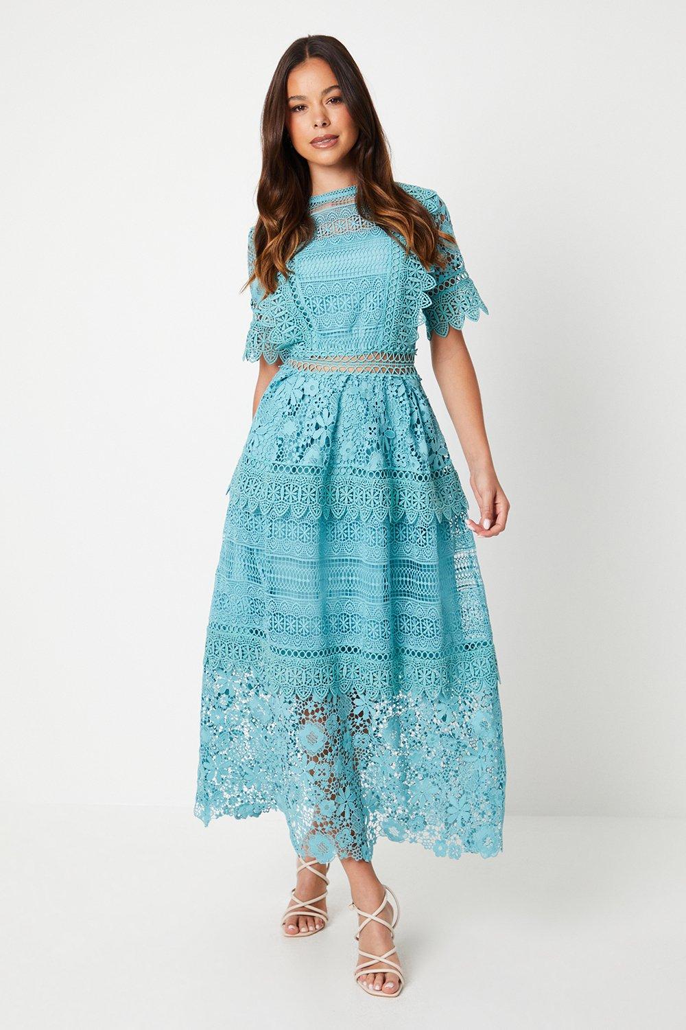 Photograph of Dorothy Perkins Womens Lace Mix Midi Dress