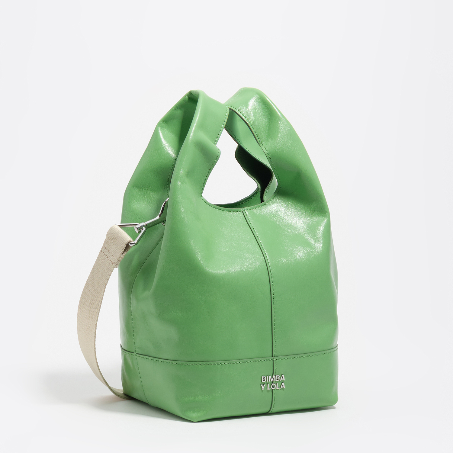 BIMBA Y LOLA Medium emerald leather Paper bag