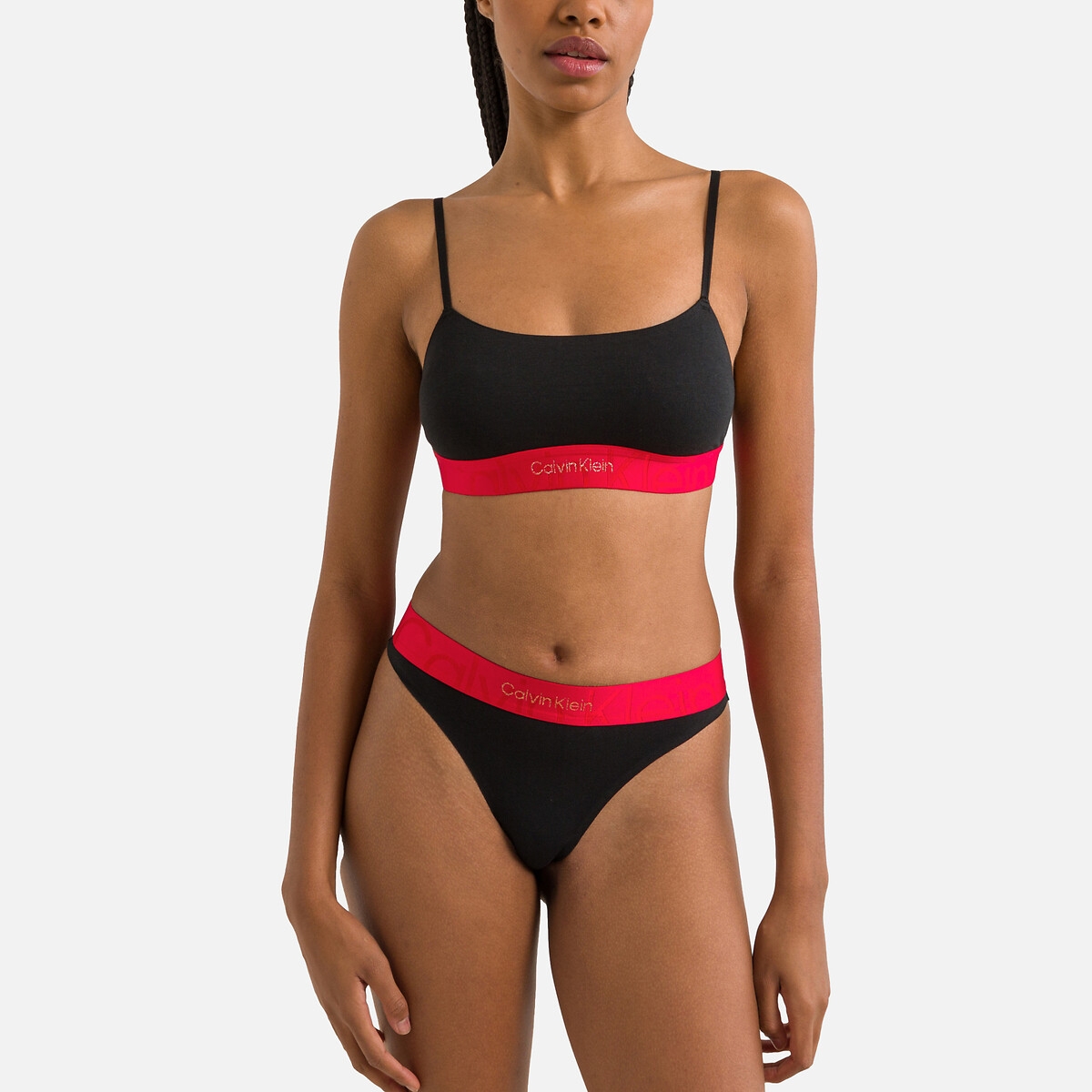 Photograph of Calvin Klein Underwear Cotton Bralette/Thong Set