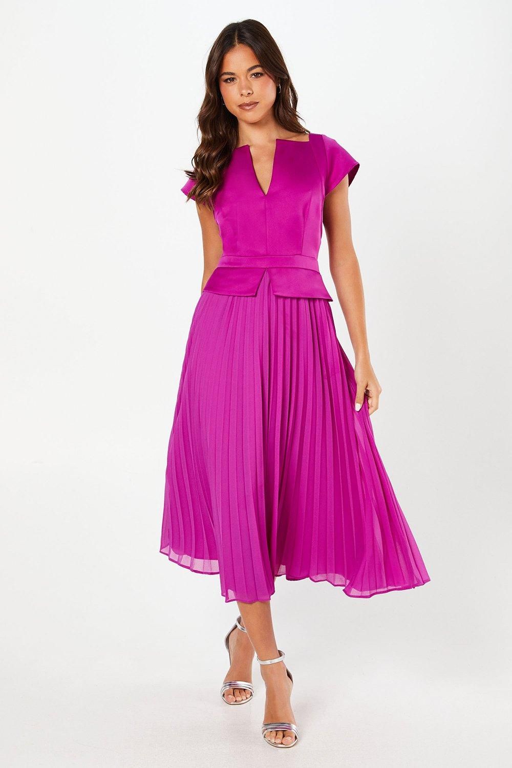 Coast pink pleated skirt store