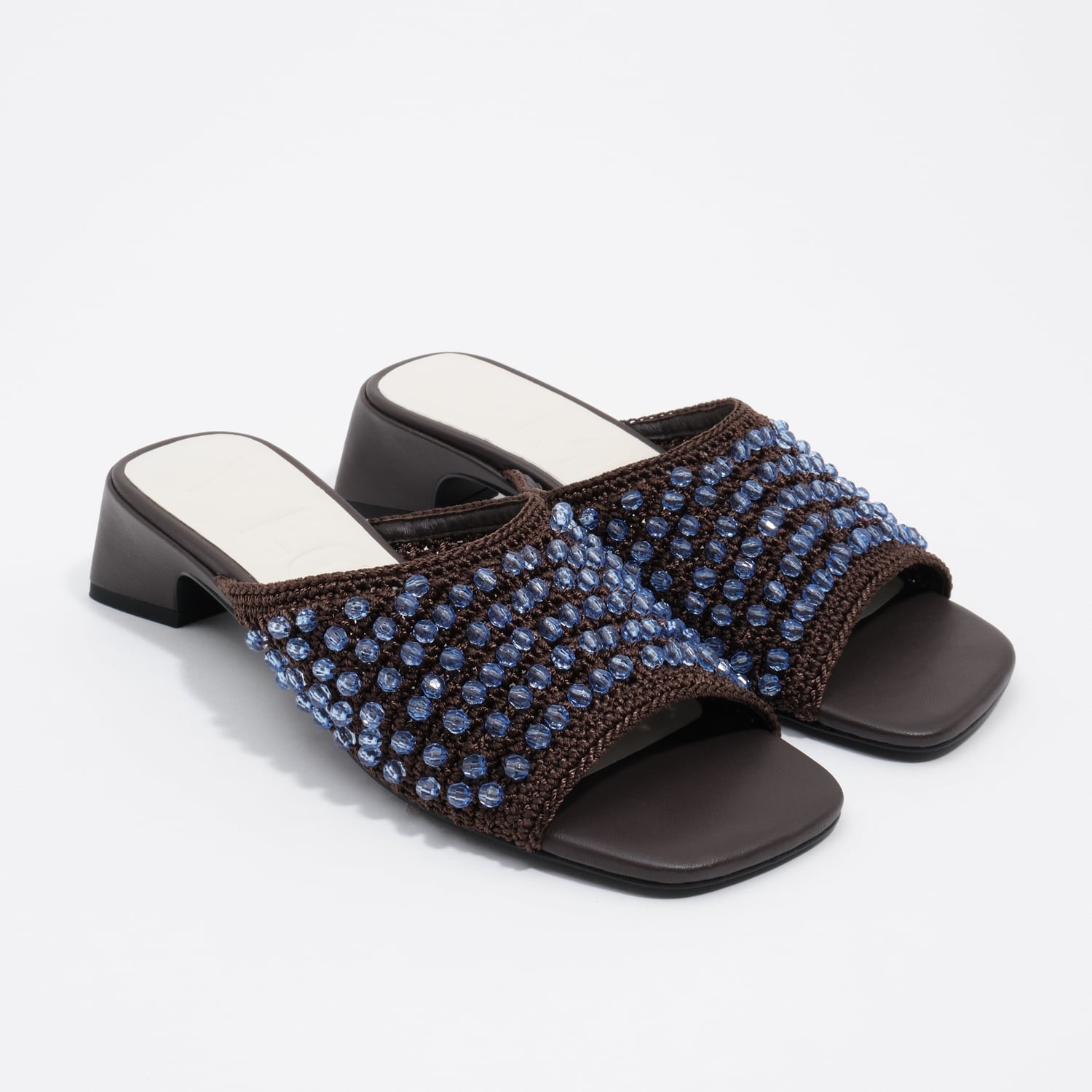 BIMBA Y LOLA Crochet and beads heeled sandal