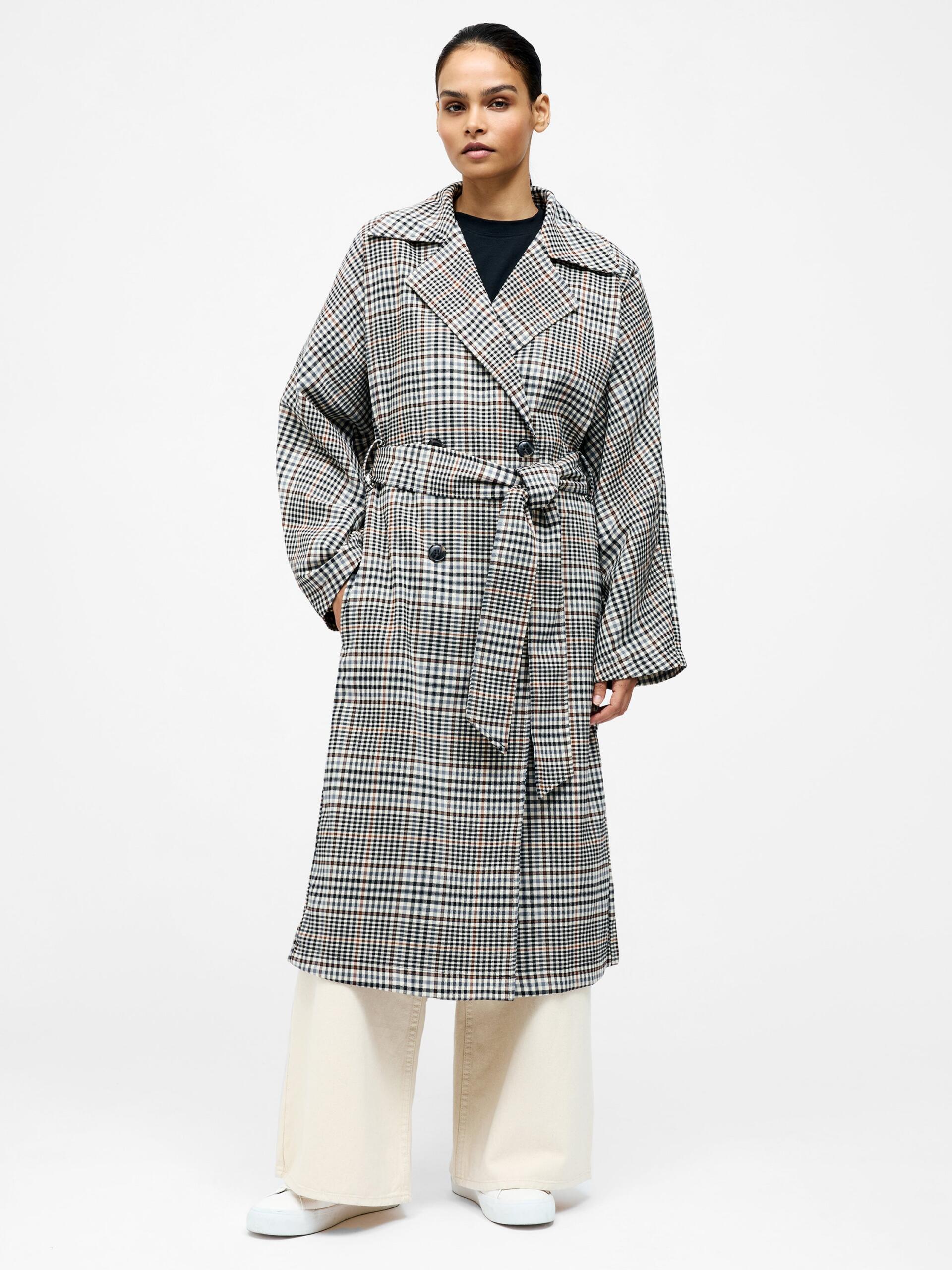 Photograph of French Connection Check Trench Coat Multi