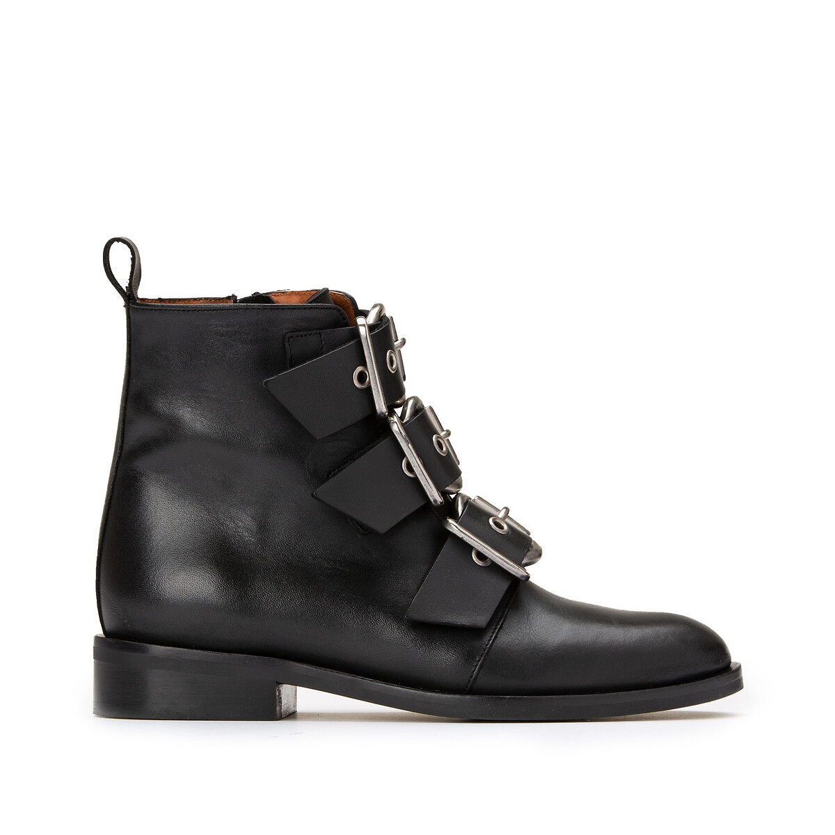 Photograph of Jonak Dirce Leather Buckled Ankle Boots