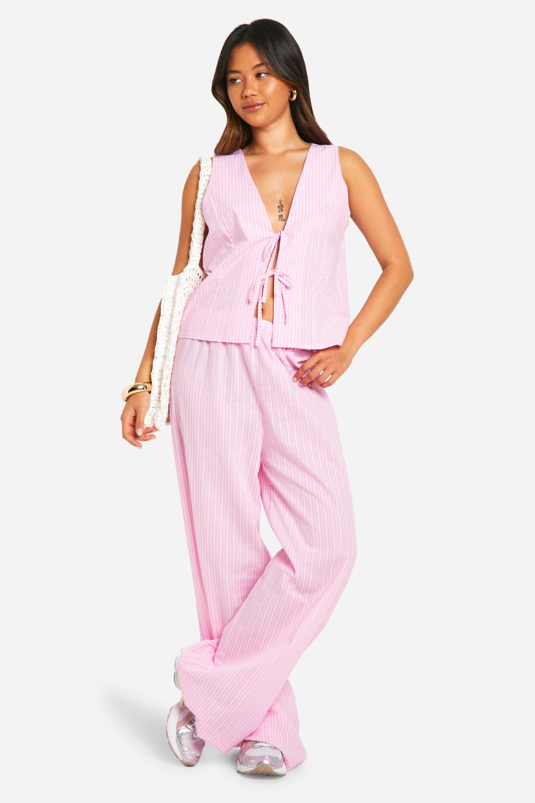 Boohoo stripe trousers sale