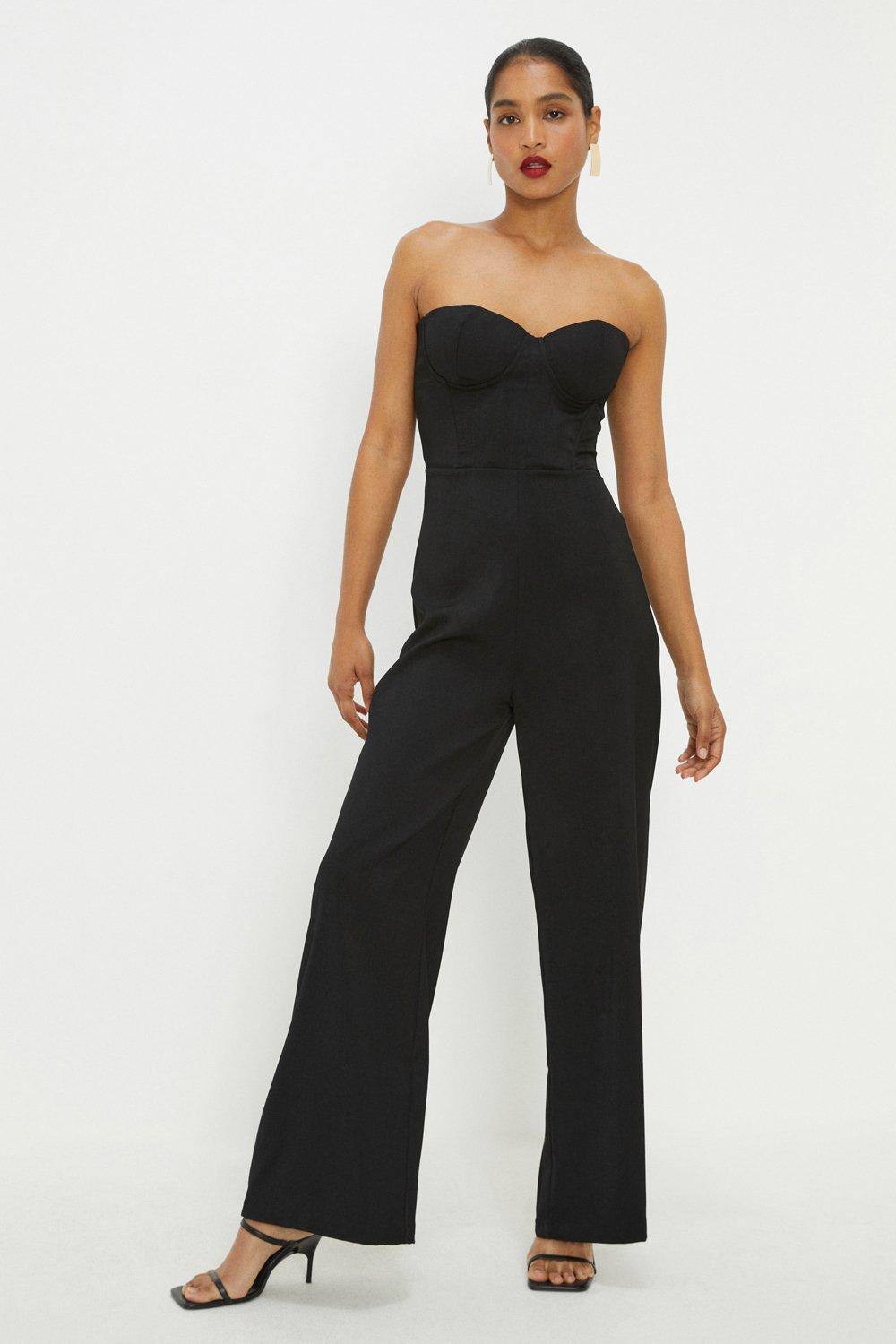 Photograph of Dorothy Perkins Womens Corset Detail Strapless Jumpsuit
