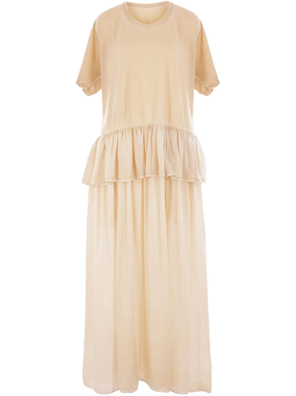 Photograph of Uma Wang Dudi Ruffle-Setailed Midi Dress Tan