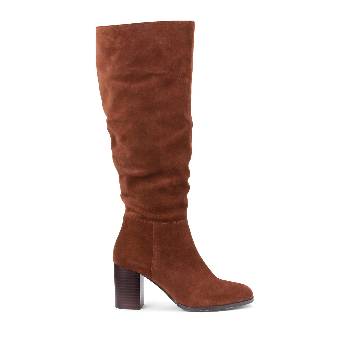 Photograph of La Redoute Collections Suede Slouch Knee-High Boots