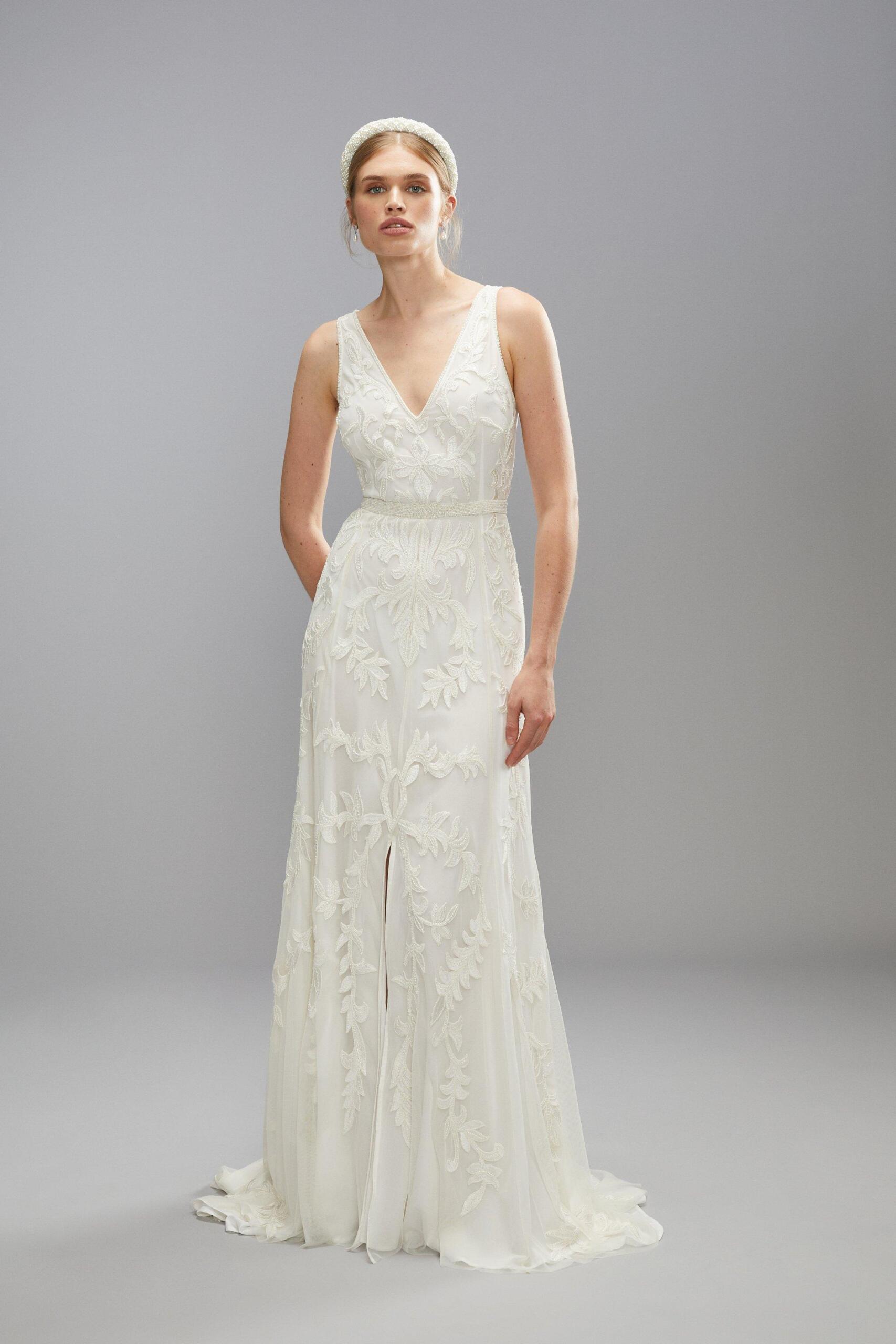 Dorothy Perkins Womens Premium Corded Embroidery Bridal Maxi Dress With Belt Rather Saucy