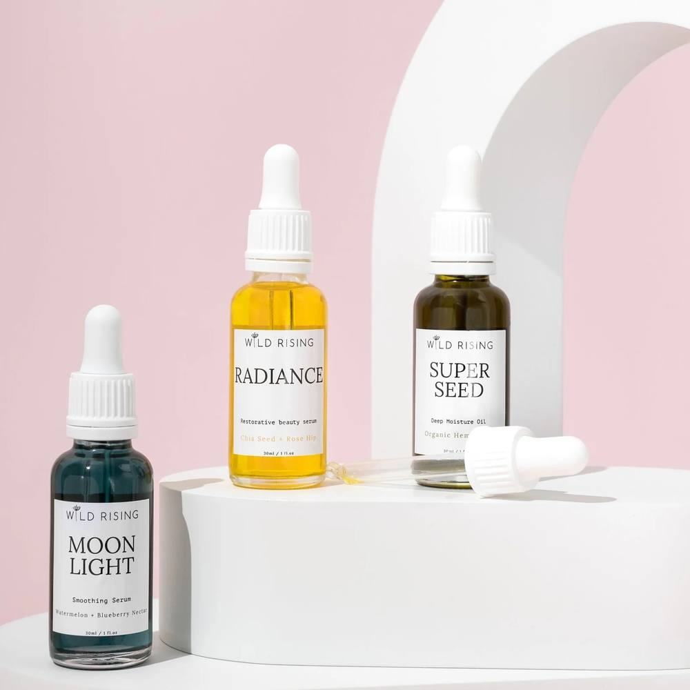 Wild Rising Skincare Natural Discovery Face Oil Set