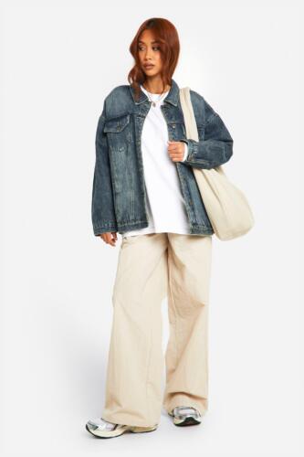 Ladies fleece lined denim jacket clearance