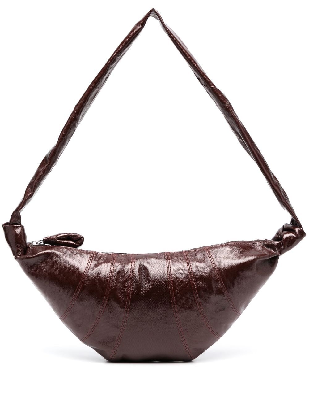 Photograph of Lemaire Medium Coated Croissant Bag Chocolate Fondant