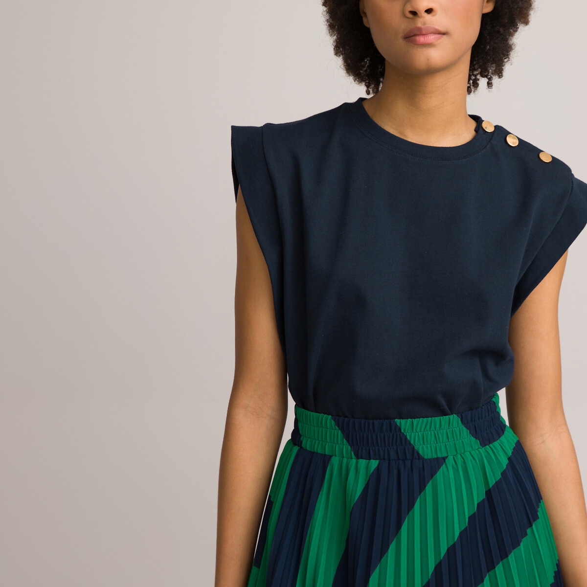 Photograph of La Redoute Collections Cotton Vest Top with Crew Neck