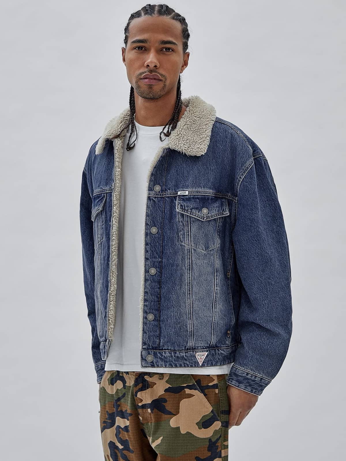 Guess Originals Faux Fur Denim Jacket Rather Saucy