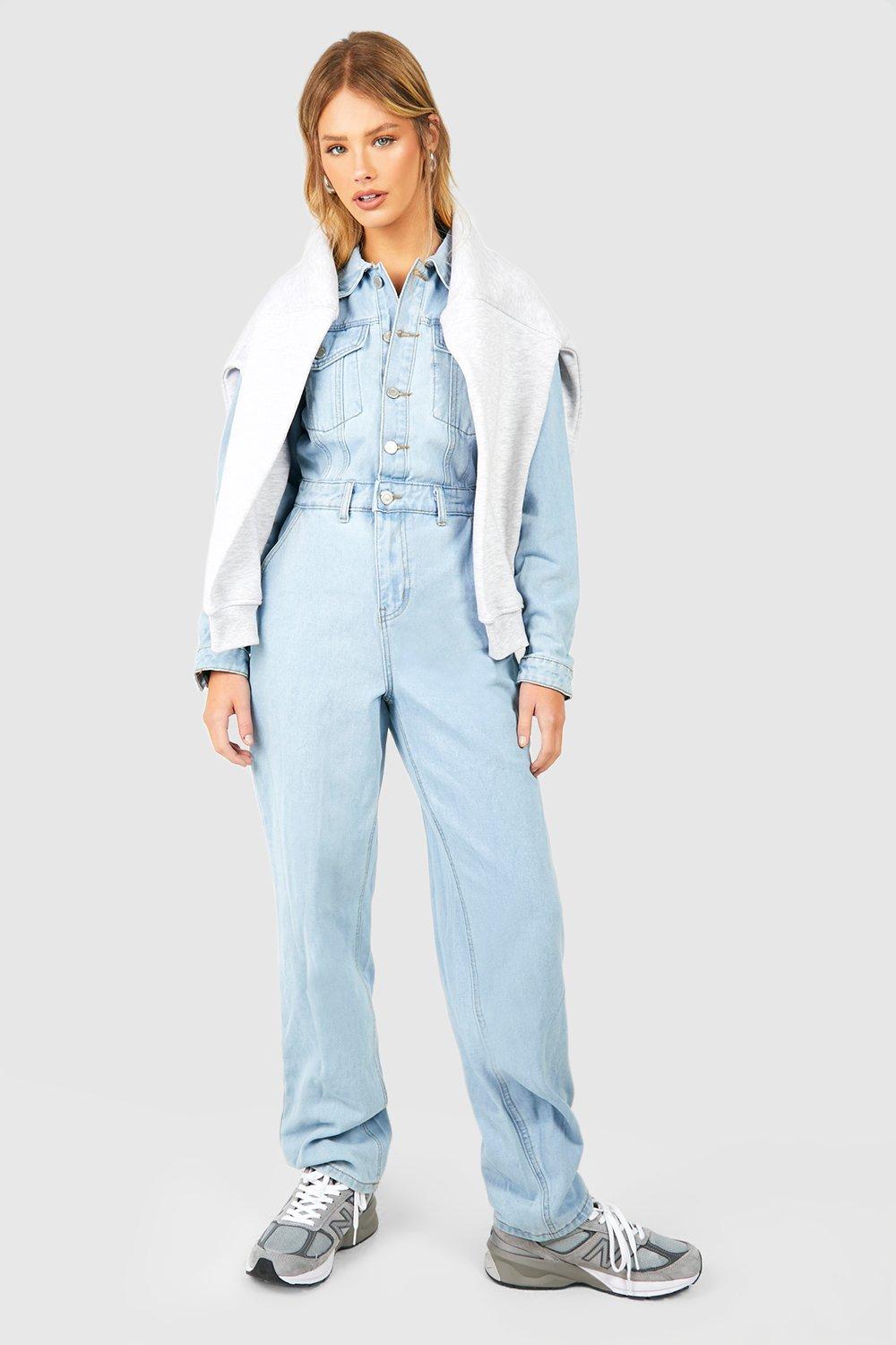Womens denim boilersuit cheap