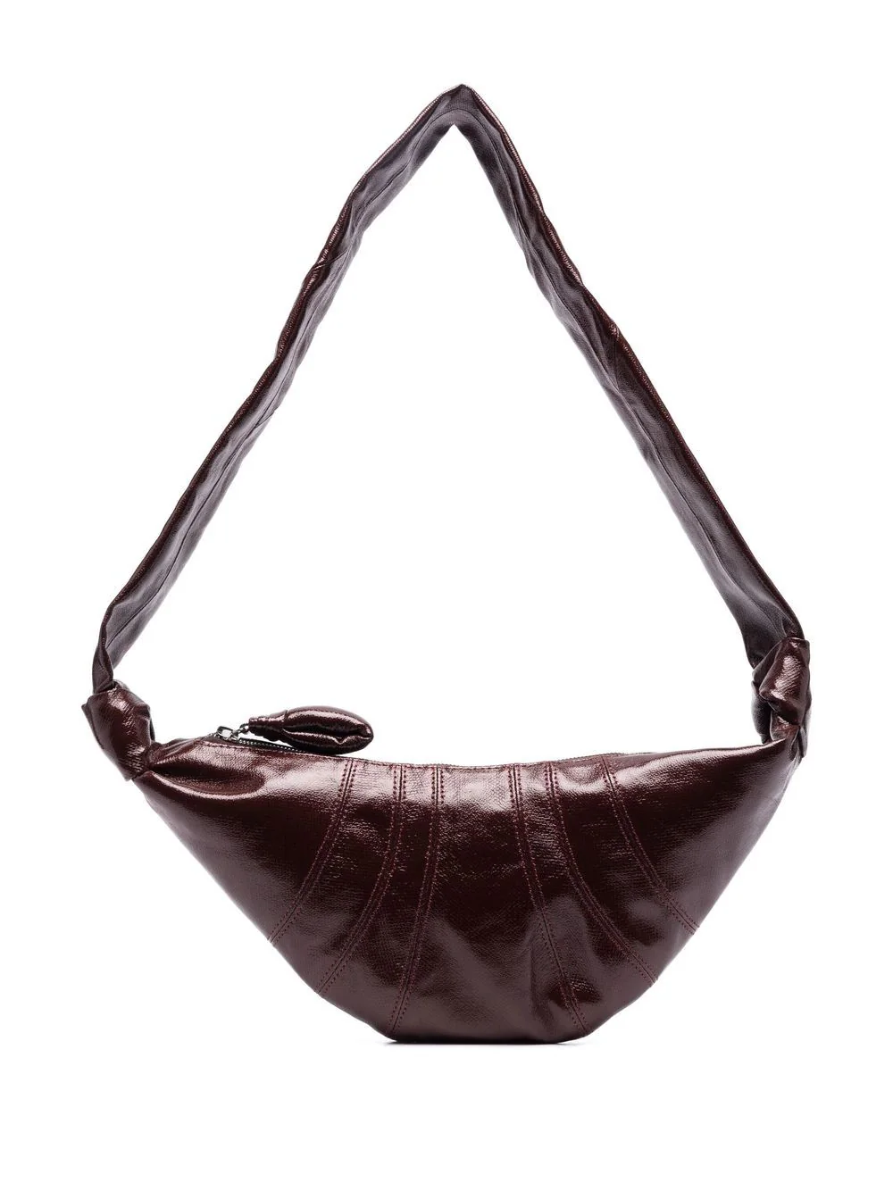 Photograph of Lemaire Small Coated Croissant Bag Chocolate Fondant