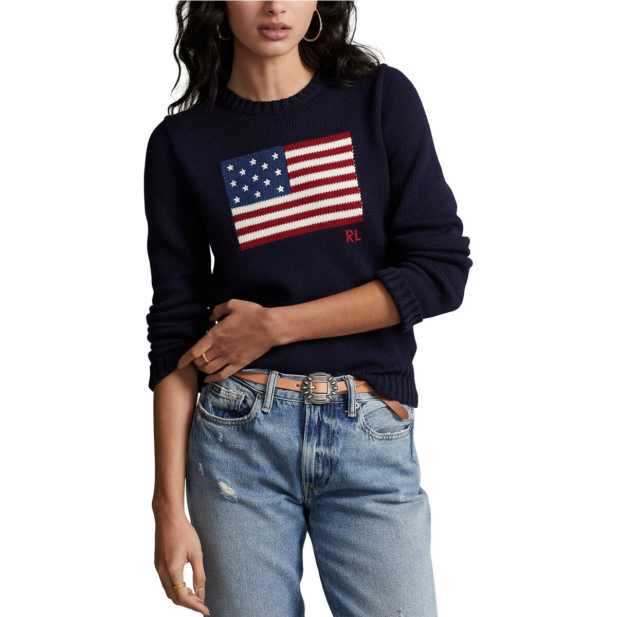 Ralph lauren cotton crew neck jumper deals