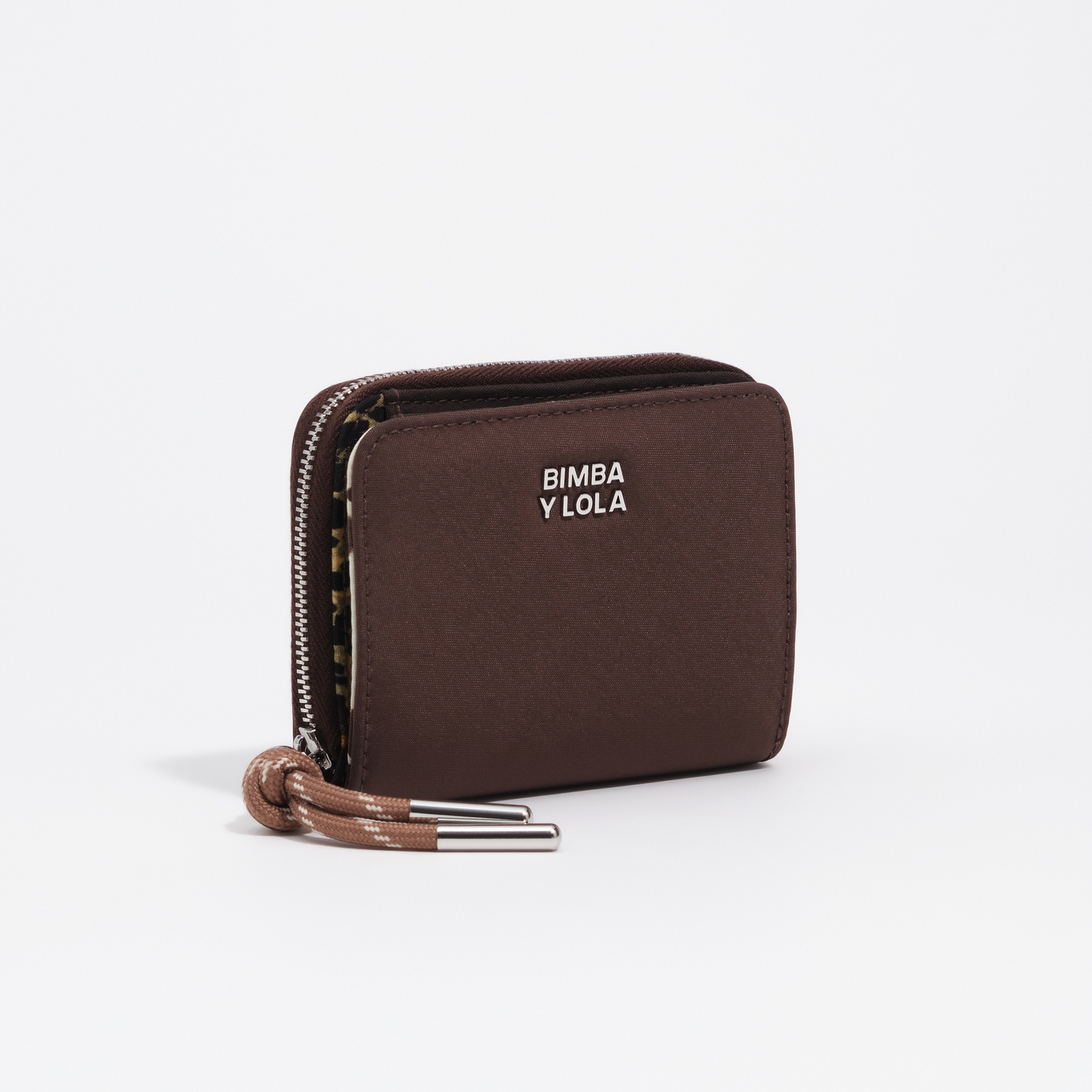 BIMBA Y LOLA Mocha nylon flap purse