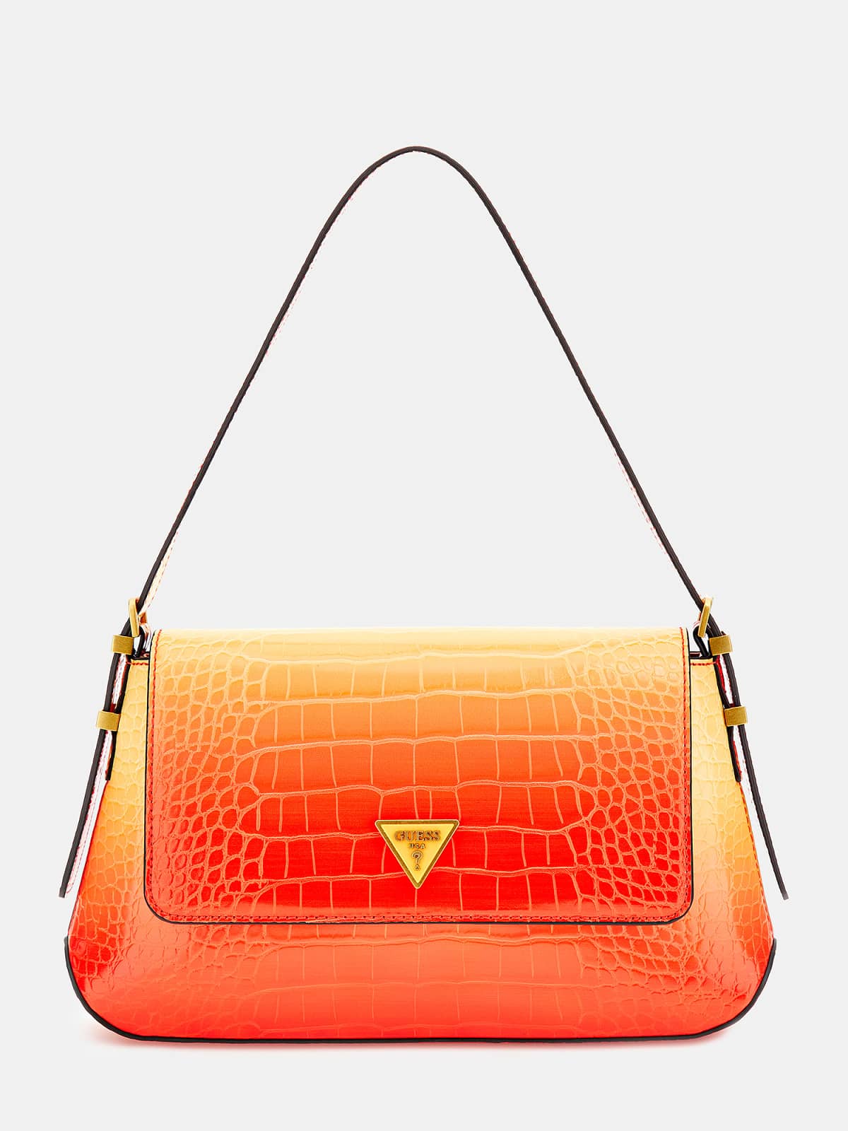 Photograph of Guess Desideria Croc Print Shoulder Bag
