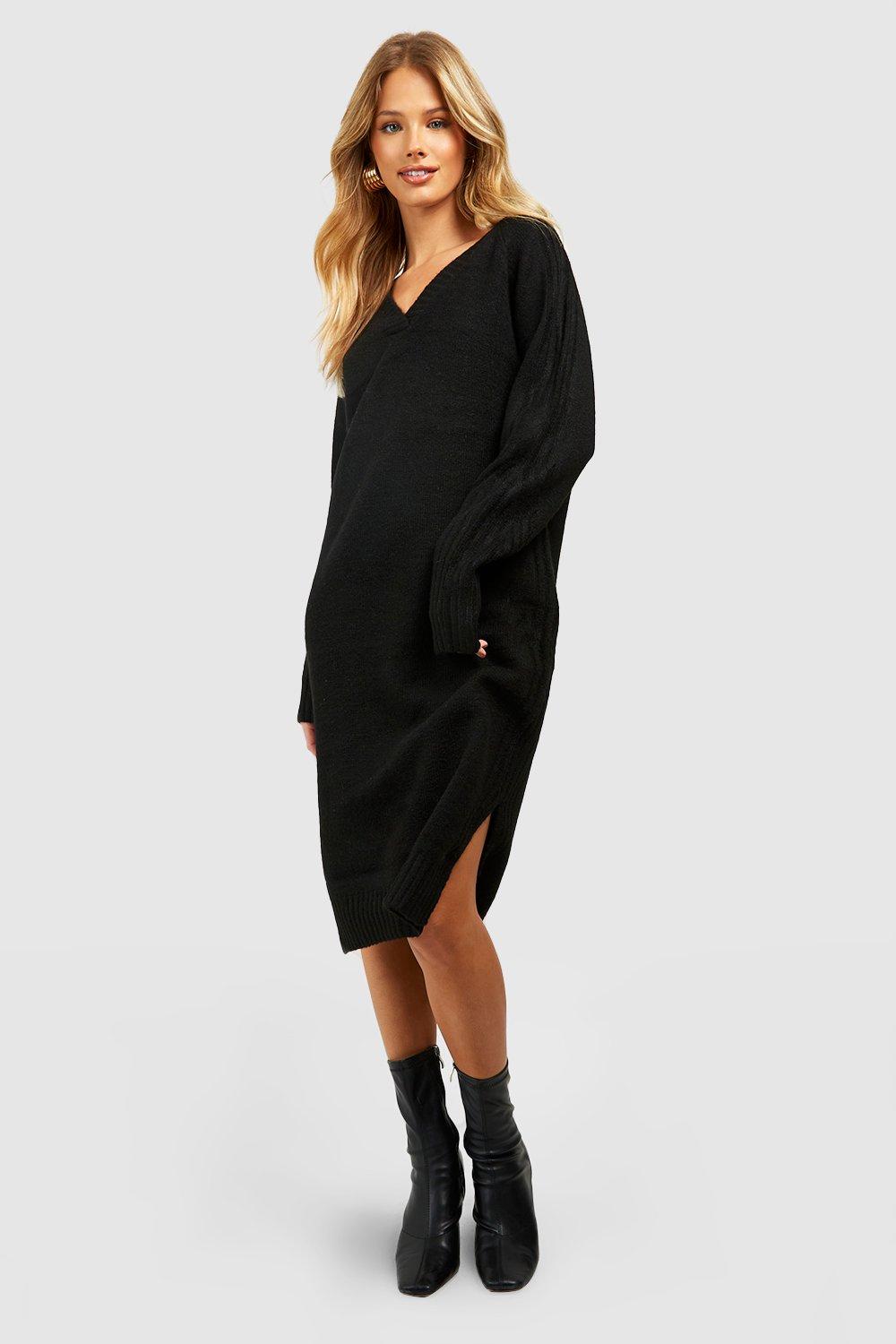 Photograph of Boohoo Womens Rib Detail Soft Knit Midaxi Dress