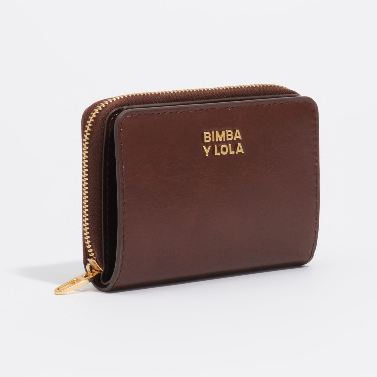 BIMBA Y LOLA Dark tan leather flap purse
