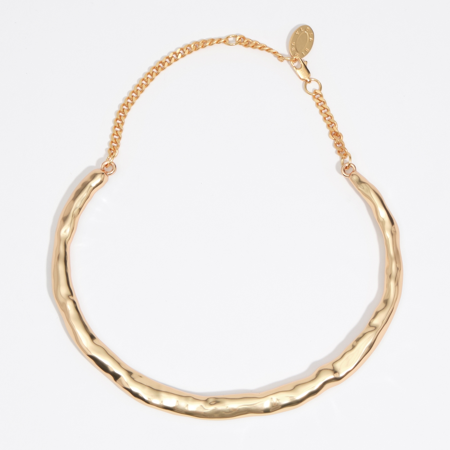 BIMBA Y LOLA Textured matte gold choker