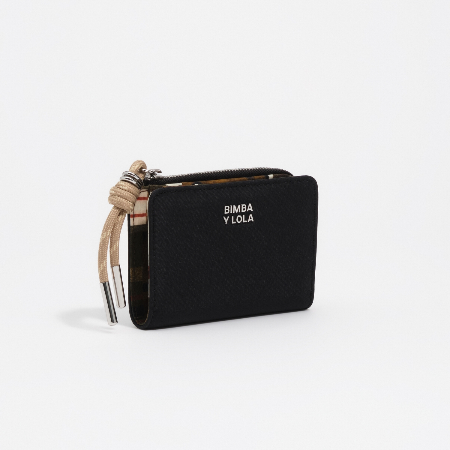 BIMBA Y LOLA Black nylon compact purse