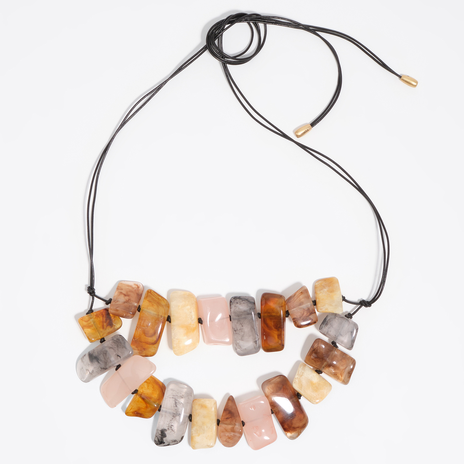BIMBA Y LOLA Amber effect resin necklace
