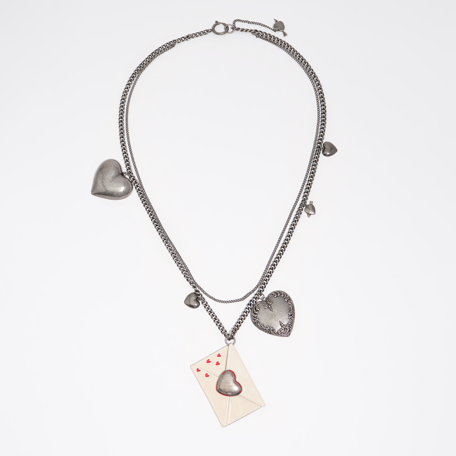 BIMBA Y LOLA Aged silver Love Letter necklace