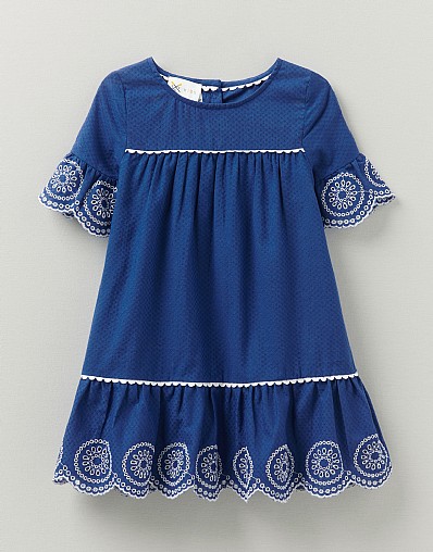 Photograph of Crew Clothing Girls' Woven Scalloped Broderie Dress