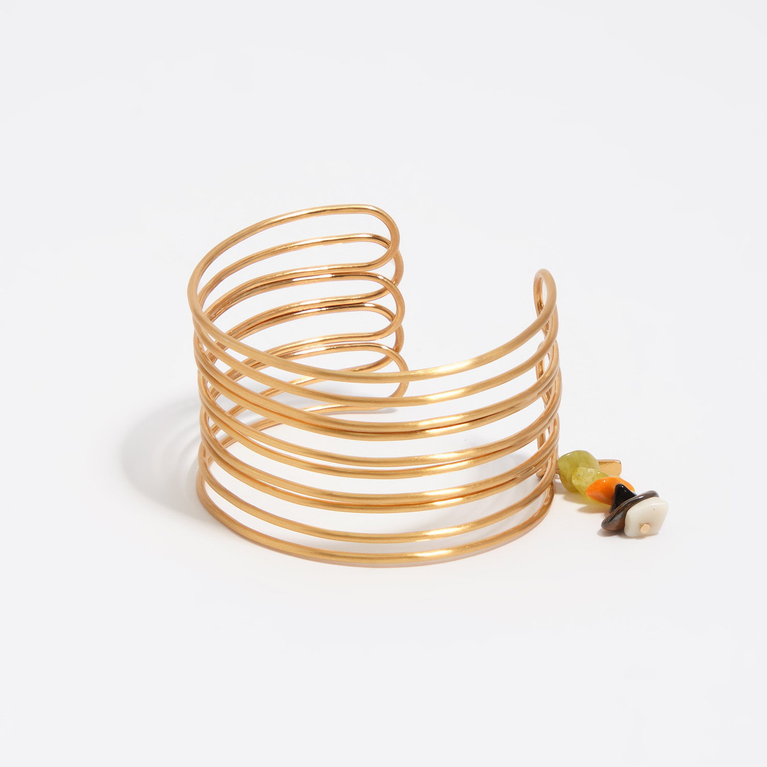 BIMBA Y LOLA Aged gold texture band bracelet