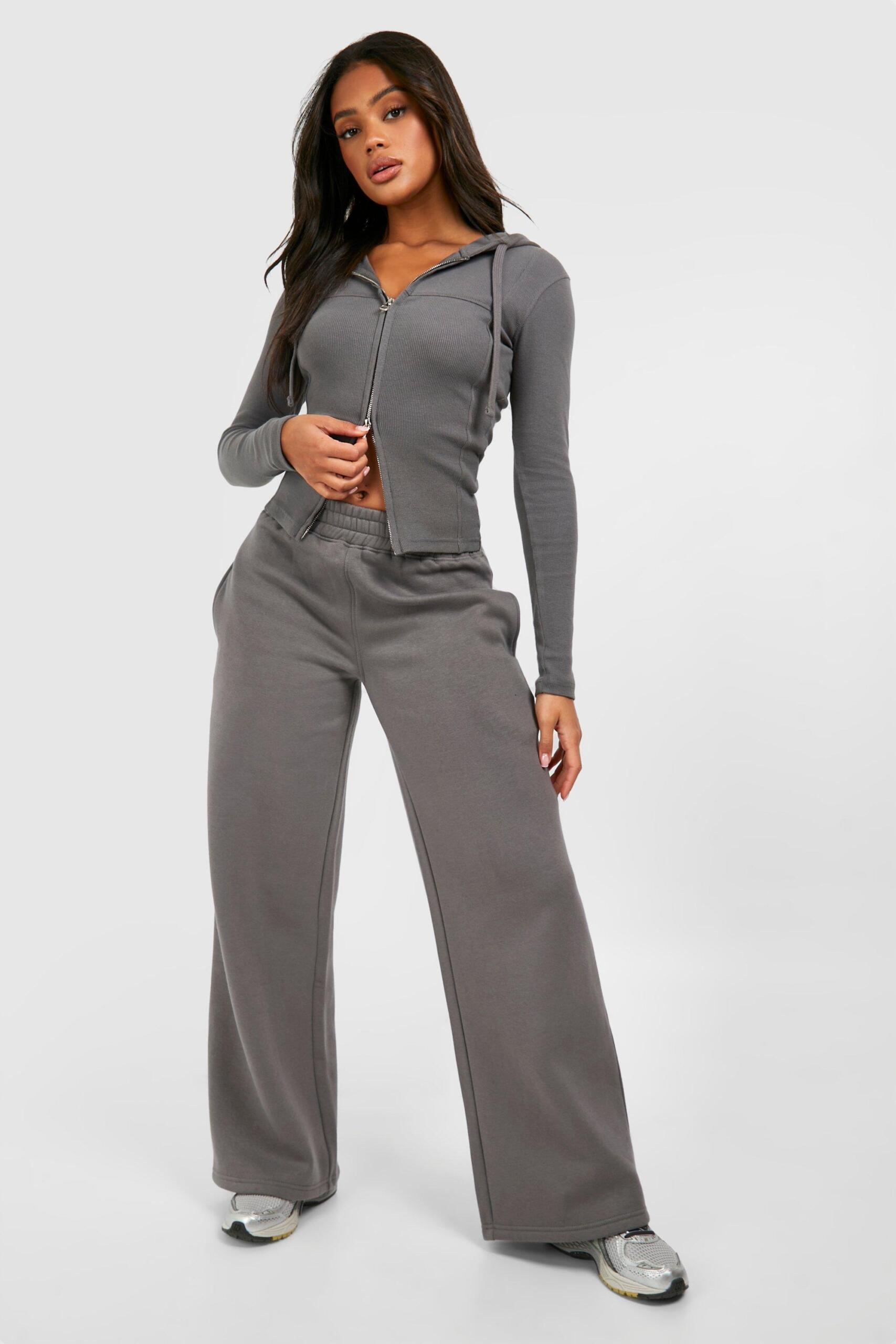 Grey jogger set womens hotsell