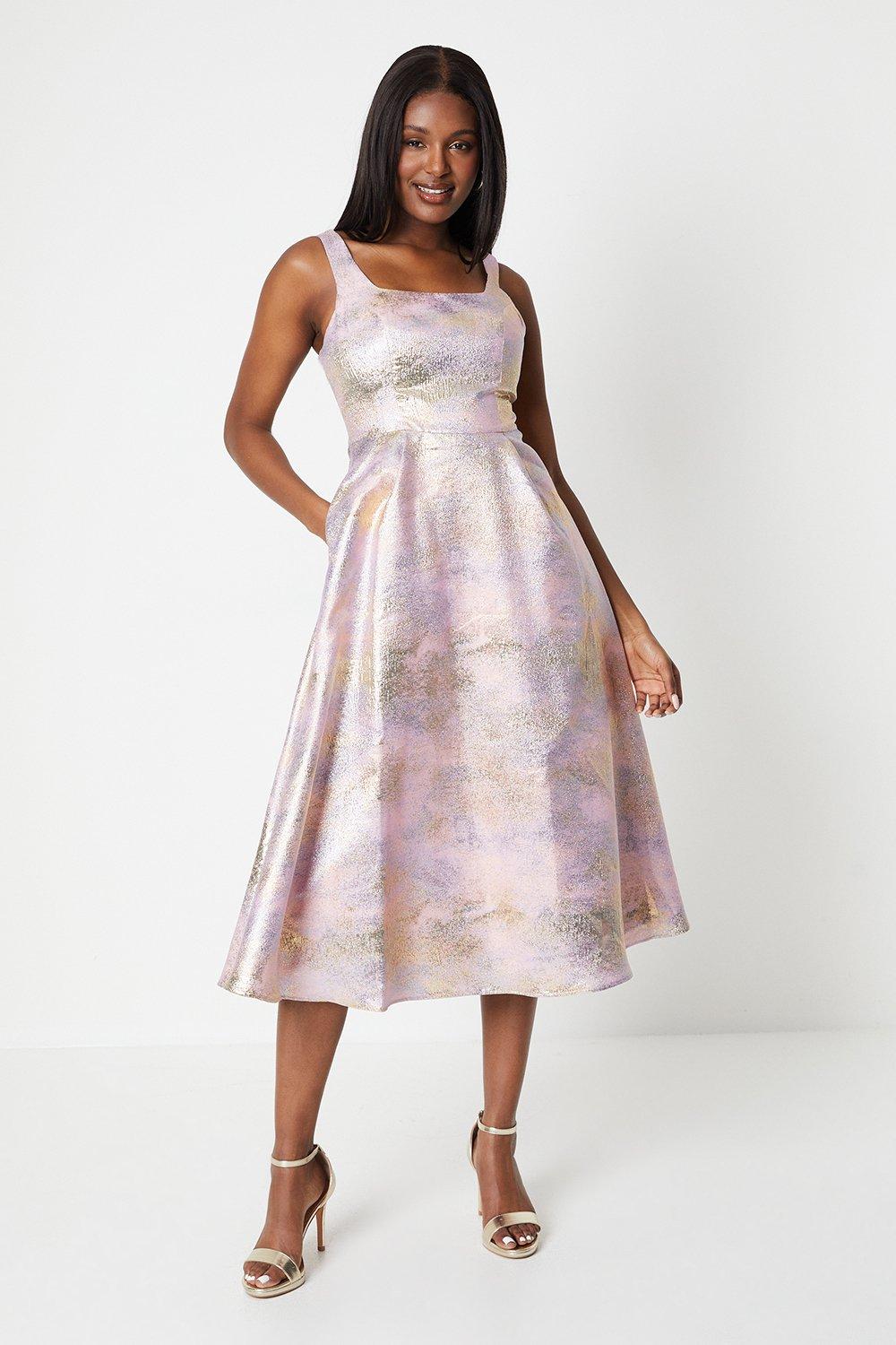 Dorothy perkins metallic dress clearance