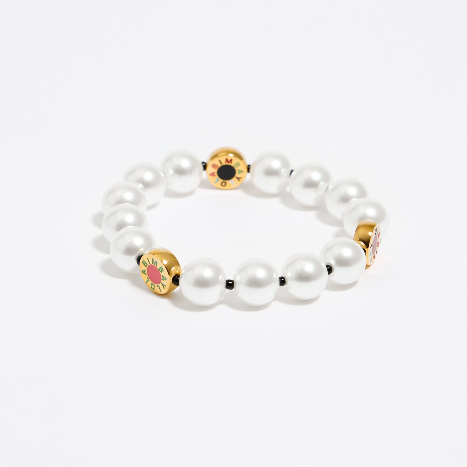 Photograph of Bimba Y Lola Multicolor logos pearl bracelet