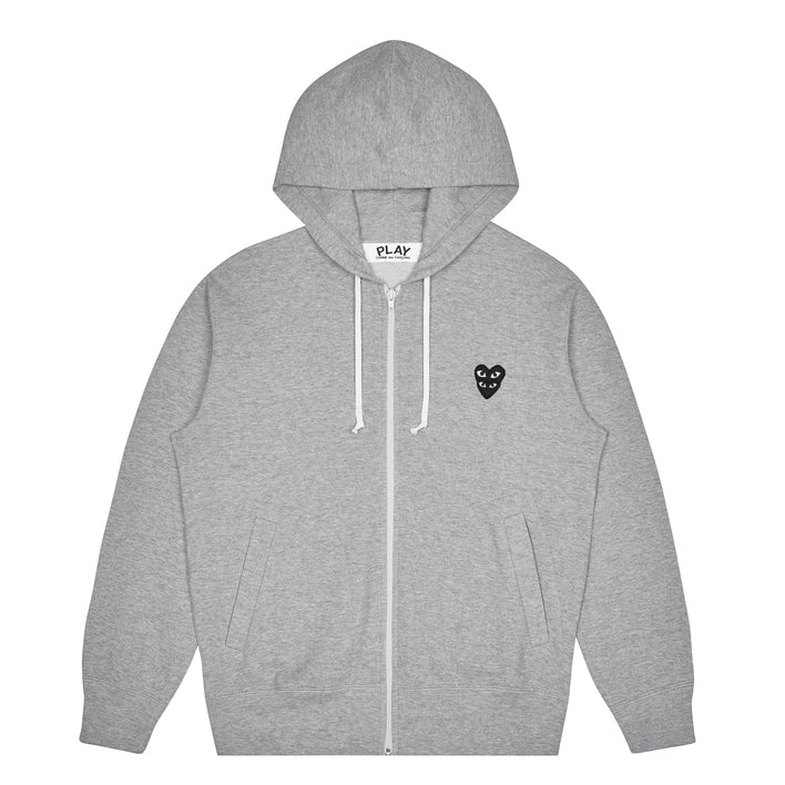Photograph of COMME des GARÇONS Play Comme Des Garçons Play Mélange Cotton Hoodie Sweatshirt Grey